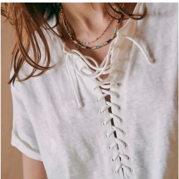 Sezane t shirt Richie in white - Picture 9 of 9